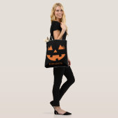 Tote Bag Cute Pumpkin Smile Halloween (Sur le modèle)