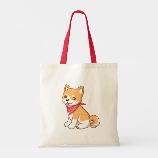 Tote Bag Cute Puppy Dog Shiba Inu (Dos)