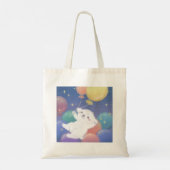 Tote Bag Cute Puppy with Balloons & Stars (Dos)