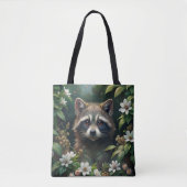 Tote Bag Cute Raccoon (Devant)