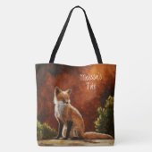 Tote Bag Cute Red Fox (Dos)