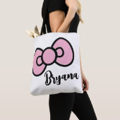 Tote Bag Cute Rose Bow Whimsical (De près)