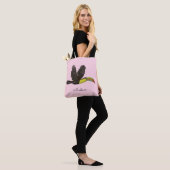 Tote Bag Cute rose Exotique Tropical Toucan Bird Personnali (Sur le modèle)