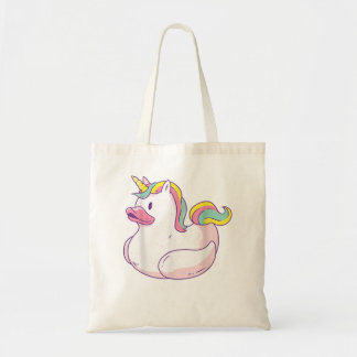 Tote Bag Cute Rubber Ducky Unicorn - Rainbow Duck Toy Kids