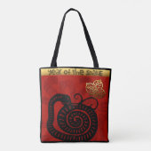 Tote Bag Cute serpent chinois Nouvel An Zodiac Anniversaire (Dos)