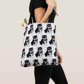 Tote Bag Cute Shiba Inu Motif d'art chiot (De près)