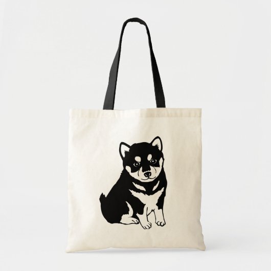 Tote Bag Cute Shiba Inu Puppy Art (Devant)