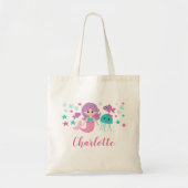 Tote Bag Cute Sirène personnalisée (Devant)