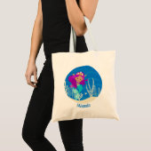 Tote Bag Cute Sirène sous l'océan Océan Girl Monogramme Poo (Devant (produit))