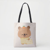 Tote Bag Cute Sleepy Capybara (Devant)