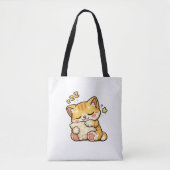 Tote Bag Cute Sleepy Cat Pillow (Devant)