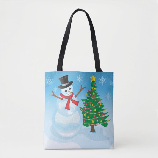 Tote Bag Cute Snowman (Devant)
