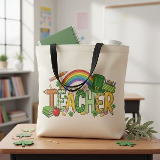 Tote Bag Cute St. Patrick’s Day Gift Lucky to Teach Teacher