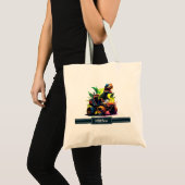 Tote Bag Cute T-Rex équitation Monster Truck Dinosaure Nom (Devant (produit))