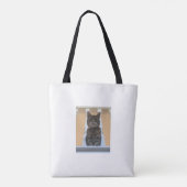 Tote Bag Cute Tabby Cat Drôle Citation (Dos)