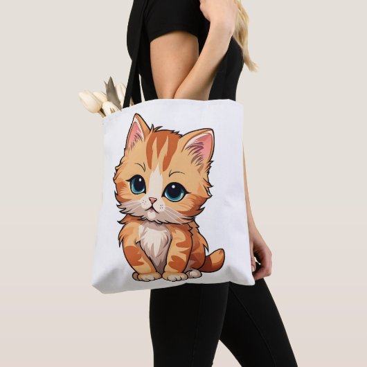 Tote Bag Cute tabby Chat (De près)
