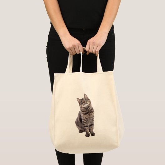 Tote Bag Cute tabby Chat (Devant (produit))