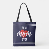 Tote Bag Cute Text Best Mama Ever With Heart (Dos)