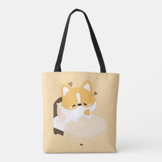 Tote Bag Cute Tired Corgi