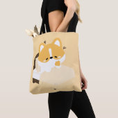 Tote Bag Cute Tired Corgi (De près)