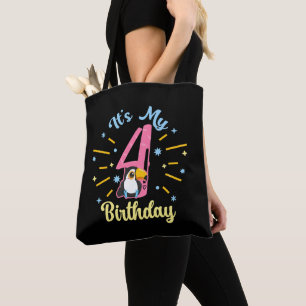 Tote Bag Cute Toucan 4e anniversaire 4 année fille de naiss