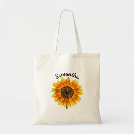 Tote Bag Cute tournesol personnalisé (Devant)