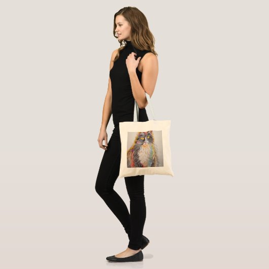 Tote Bag Cute Tuxedo Chat Dessin d'art Chats (Devant (modèle))