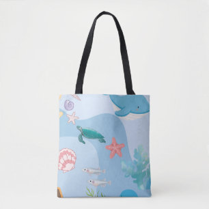 Tote Bag Cute Under the Sea Friends-underwater thème