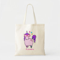 Cute Unicorne dans les lunettes en forme de coeur
