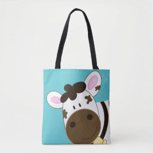 Tote Bag Cute Vache Brown par Jess