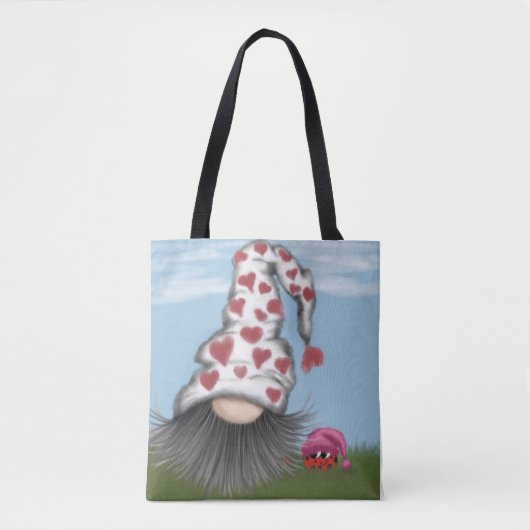Tote Bag Cute Valentine Gnome (Devant)