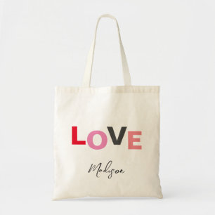 Tote Bag Cute Valentines Day Love Typographie Personnalisée