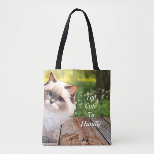 Tote Bag Cute Vue Himalayenne Autour Du Chat (Devant)