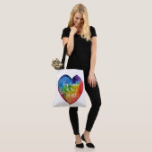 Tote Bag Cute Watercolor Rainbow (Sur le modèle)