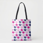 Tote Bag Cute Whales, Pattern of Whales, Sea Animals (Devant)