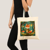 Tote Bag Cute Whimsical Cartoon Fox (Devant (produit))