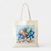 Tote Bag Cute Whimsical Floral Doux Rêves Dormir Fée (Dos)