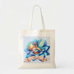 Tote Bag Cute Whimsical Floral Doux Rêves Dormir Fée