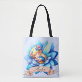 Tote Bag Cute Whimsical Floral Doux Rêves Dormir Fée (Devant)