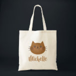 Tote Bag Cute Whimsical Kawaii Kitty Cat Lover Nom personna<br><div class="desc">Cute Whimsical Kawaii Kitty Cat Lover Personnalisé Nom Sac fourre-tout</div>