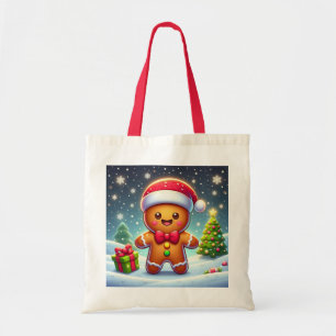 Tote Bag Cute Whimsical Noël/homme en pain d'épices d'hiver