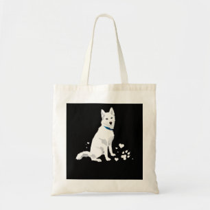 Tote Bag Cute White Siberian Husky - Sweet White Snow Dog