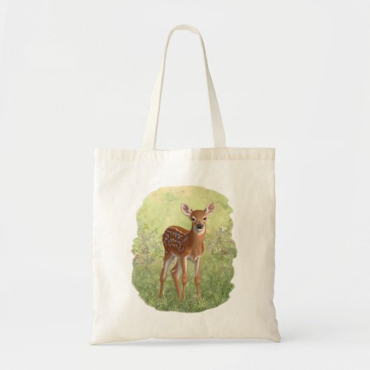 Tote Bag Cute Whitetail Fawn (Devant)