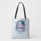 Tote Bag Cute wolf lovers add name  (Devant)