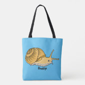Tote Bag Cute yellow snail cartoon (Dos)