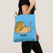 Tote Bag Cute yellow snail cartoon (De près)