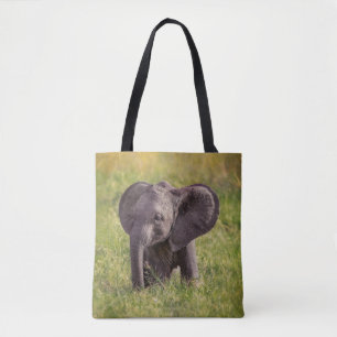 Tote Bag Cutest Baby Animals   Baby Elephant Kenya Africa