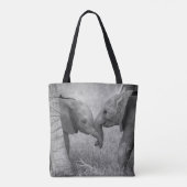 Tote Bag Cutest Baby Animals | Baby Elephants Greeting (Dos)