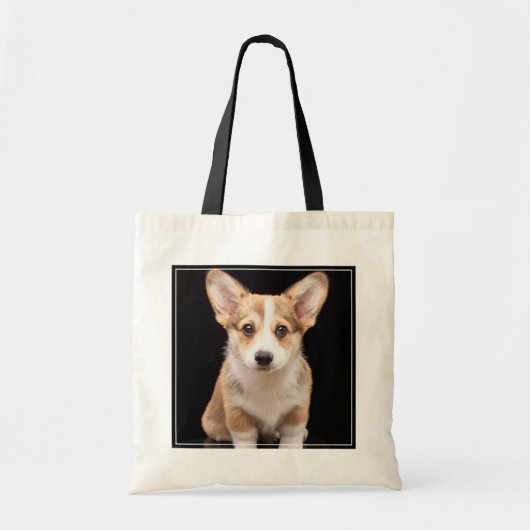 Tote Bag Cutest Baby Animals | Corgi Puppy Standing Tall (Devant)
