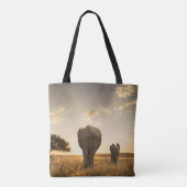 Tote Bag Cutest Baby Animals | Elephant Calf & Mother (Dos)